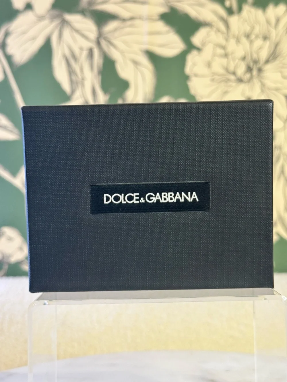 Dolce & Gabbana Teal Logo Keychain NIB